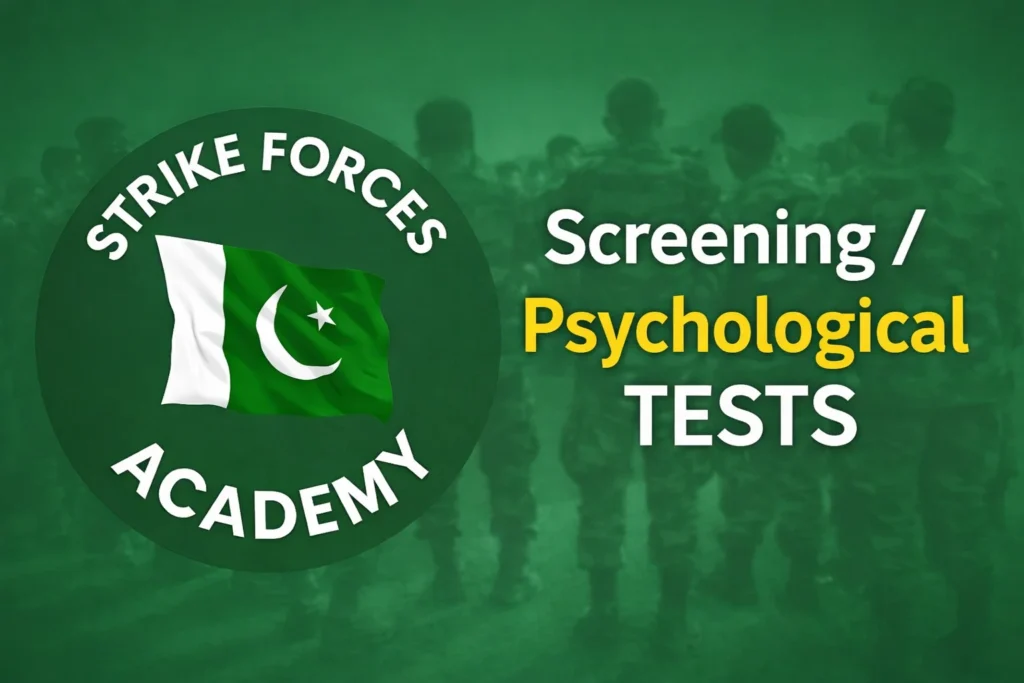 Screening / Psychological Tests – Information Overview